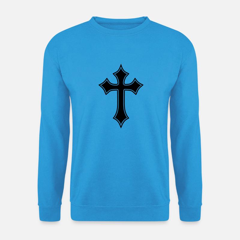 Gothic Cross__V003 - Unisex Pullover - Meeresblau