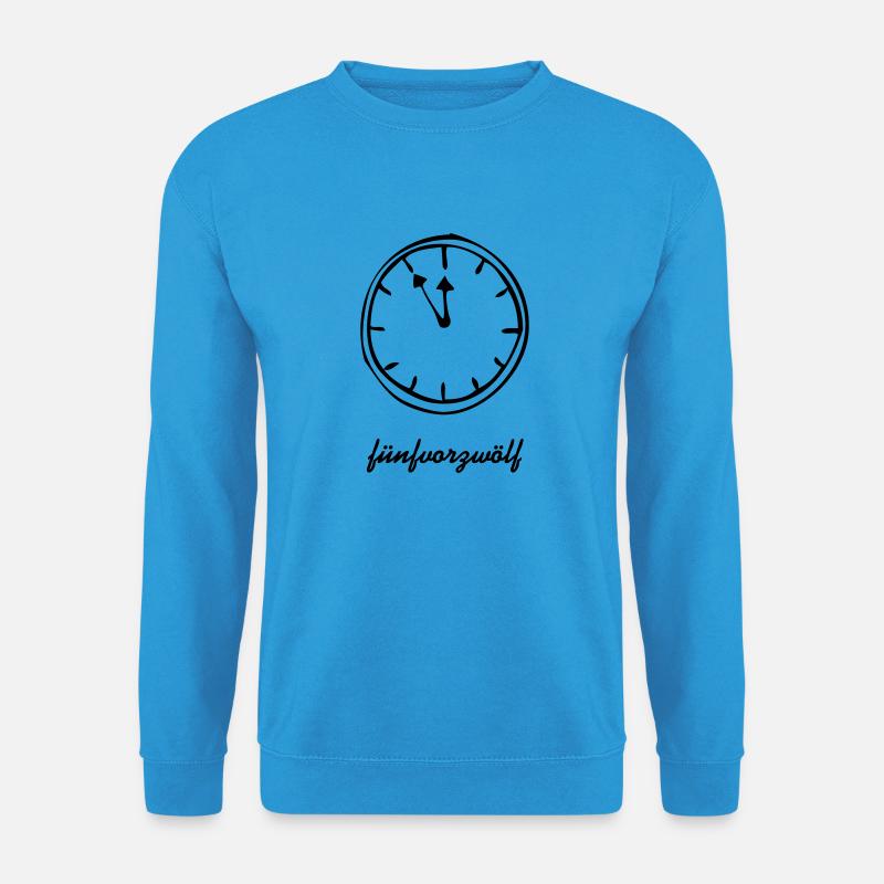 Uhr - Unisex Pullover - Meeresblau
