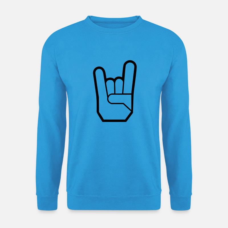 Rock Hand Pommesgabel Devilhand - Sweat-shirt Unisexe - bleu mer