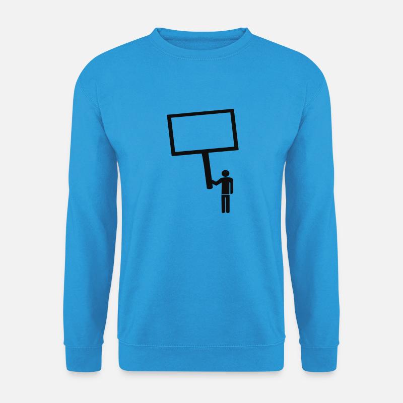 Text - Nachricht - Protest - Unisex Pullover - Meeresblau