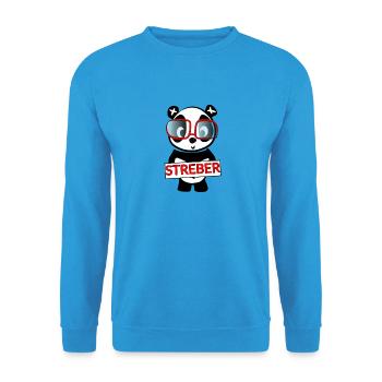 Nerd Panda Shirt Nerd Learning Pupils - Sweat-shirt Unisexe - bleu mer - Devant - Alina (178cm) & Michal (187cm)