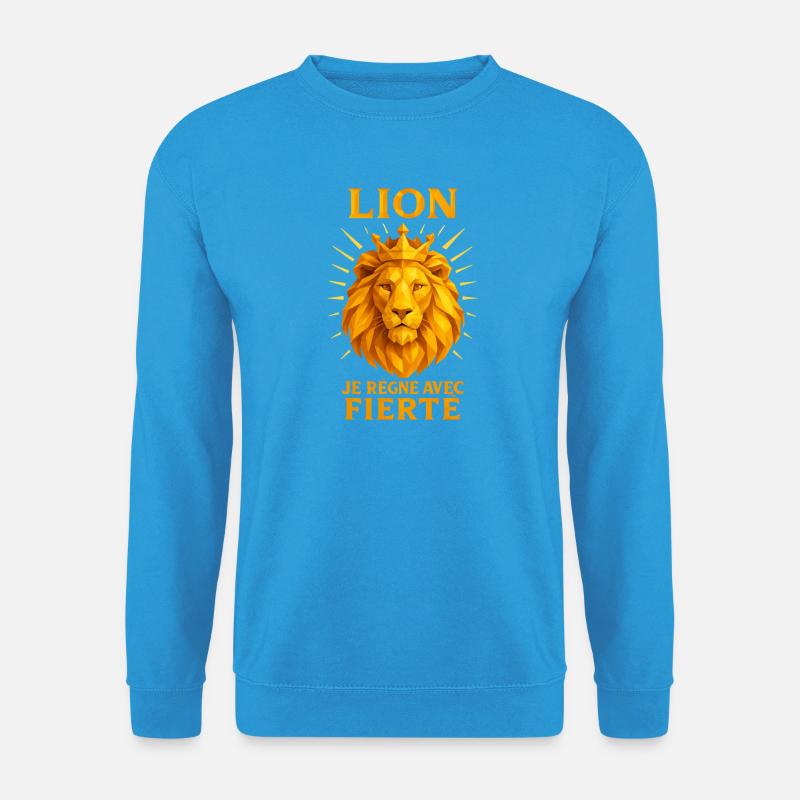 Sternzeichen Löwe - Astrologie - Unisex Pullover - Meeresblau