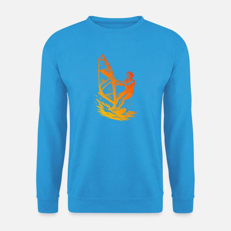 Windsurfing Illustration für Windsurf - Unisex Pullover - Meeresblau