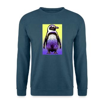 pingouin - Sweat-shirt Unisexe - bleu mer - Devant - Alina (178cm) & Michal (187cm)