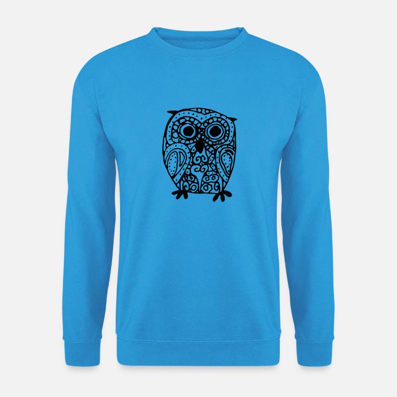 Art Deco Space Owl - Unisex Pullover - Meeresblau