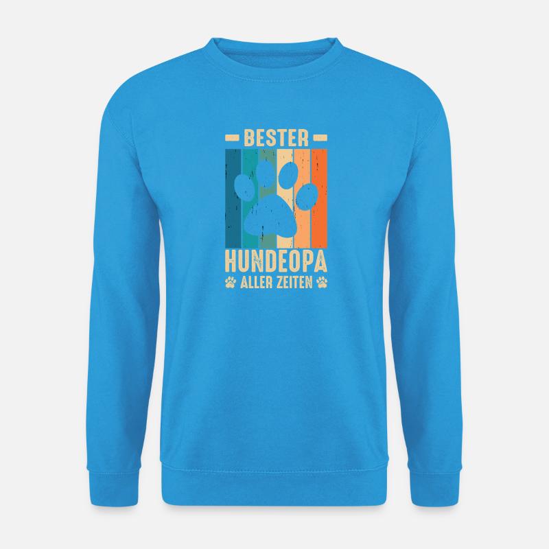 Hundeopa Geschenke Hundeliebhaber Hunde - Unisex Pullover - Meeresblau