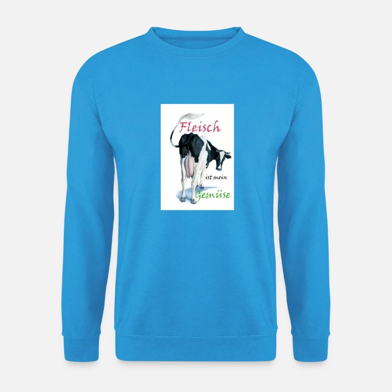 Fleisch ist mein Gemüse - Kuh - Unisex Pullover - Meeresblau