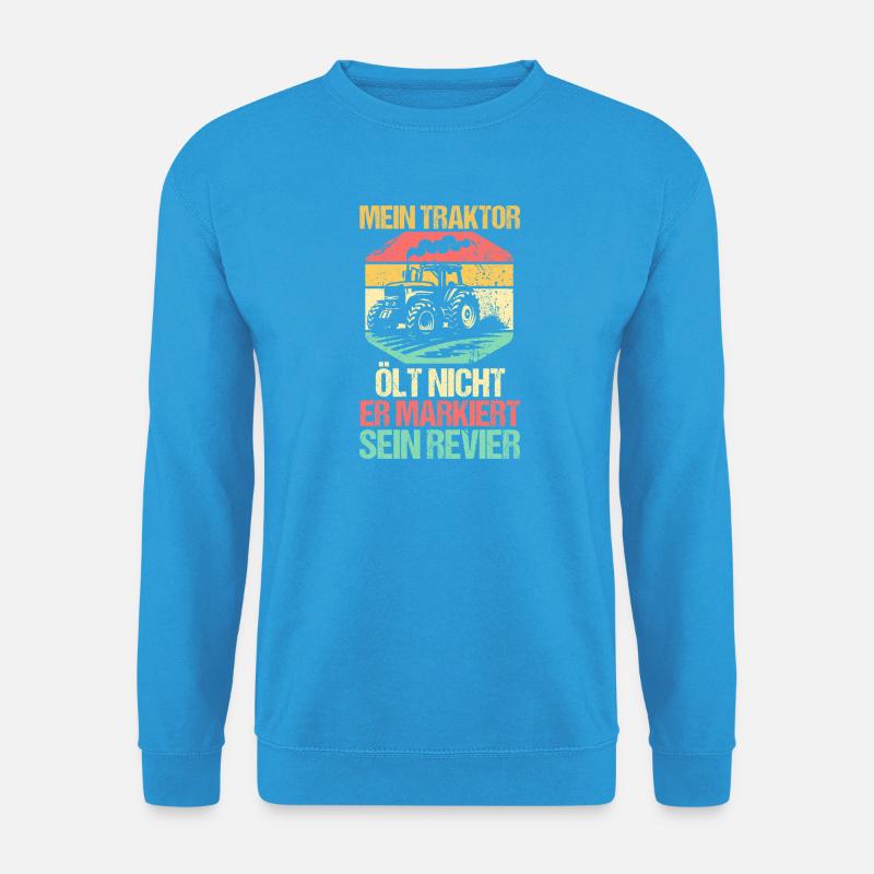 Landwirt Bauernhof Farmer Bauer Traktor - Unisex Pullover - Meeresblau
