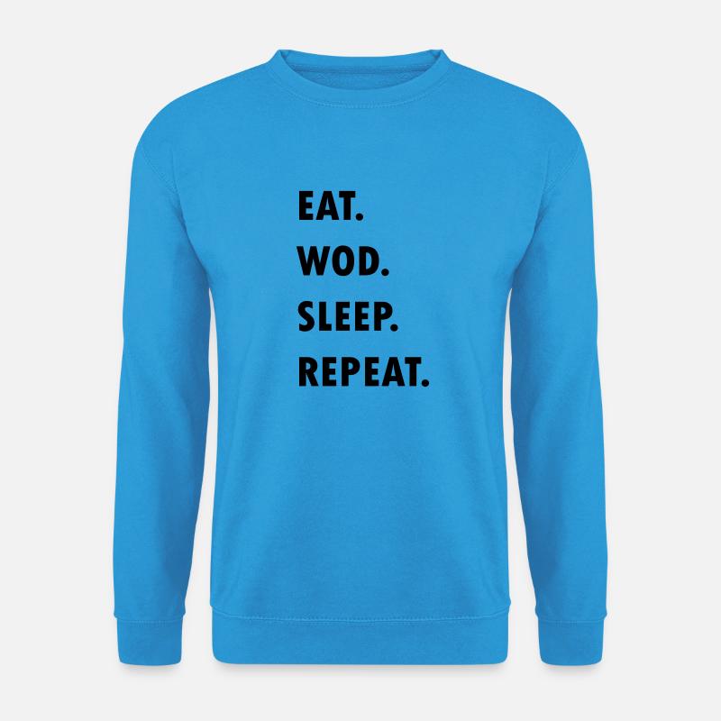 Eat. WOD. Sleep. Repeat. - Unisex Pullover - Meeresblau