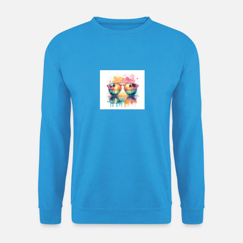Sunset Reflections 🌴🕶️ - Unisex Pullover - Meeresblau