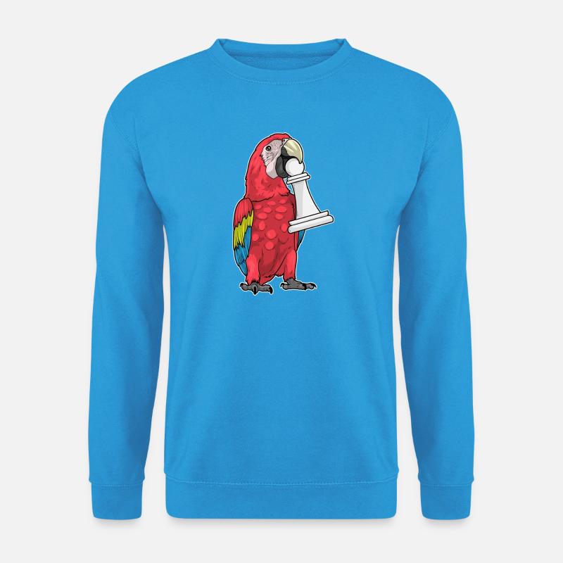 Papagei Schachfigur Bauer Schach - Unisex Pullover - Meeresblau