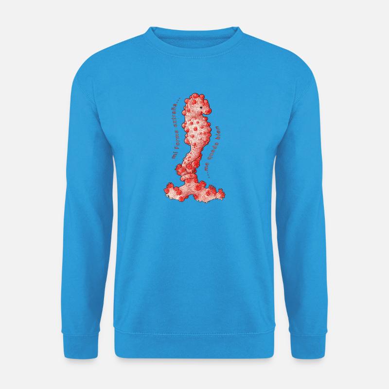 Pygmy Seahorse – Mi forma extraña - Unisex Pullover - Meeresblau
