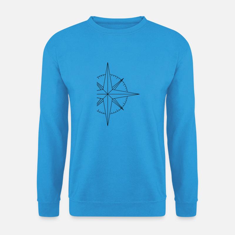 Simple Kompass - Unisex Pullover - Meeresblau