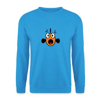 Panic Fish - Unisex Sweatshirt - sea blue - Front - Alina (178cm) & Michal (187cm)