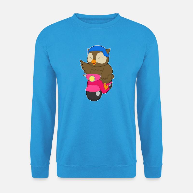Eule Motorroller - Unisex Pullover - Meeresblau