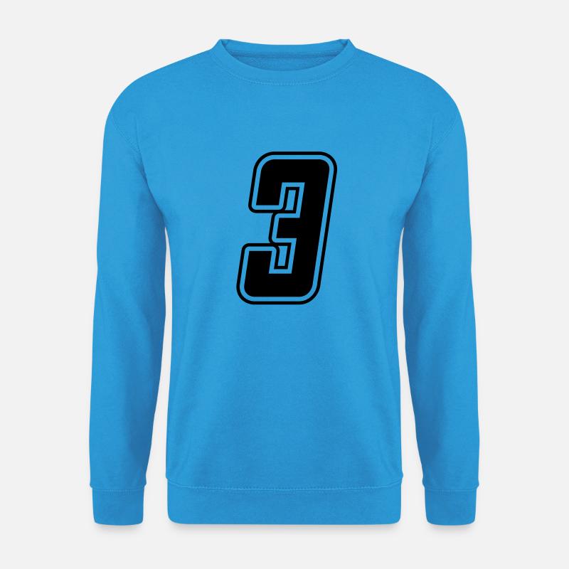 Startnummer 3 - Unisex Pullover - Meeresblau