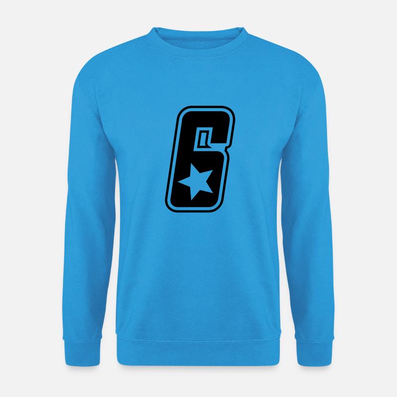 Startnummer 6 - Unisex Pullover - Meeresblau