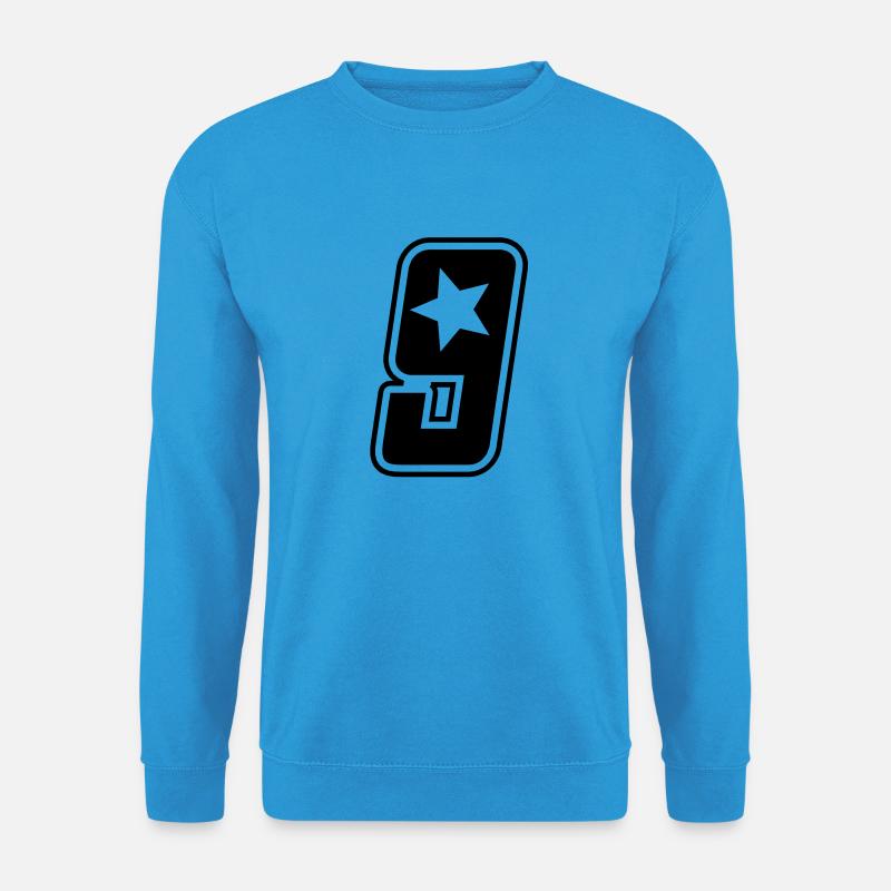 Startnummer 9 - Unisex Pullover - Meeresblau