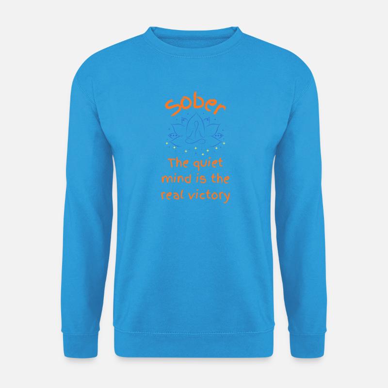 Nüchternheit - Quiet Mind Victory Mandala - Unisex Pullover - Meeresblau
