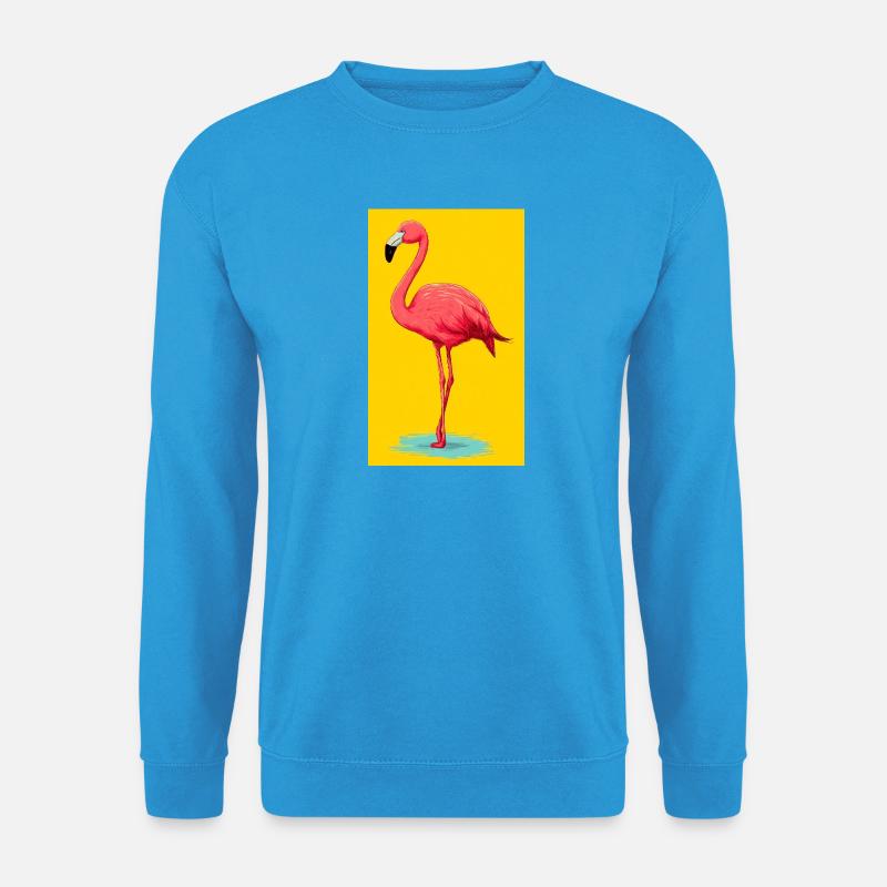 Flamingo - Unisex Pullover - Meeresblau
