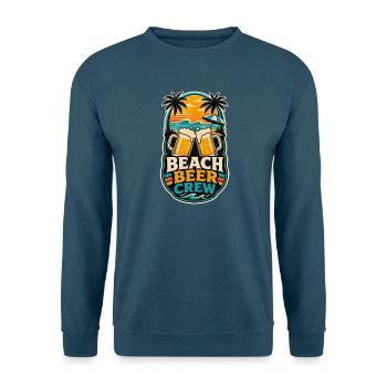 Beach Beer Crew Shirt - Unisex Sweatshirt - sea blue - Front - Alina (178cm) & Michal (187cm)
