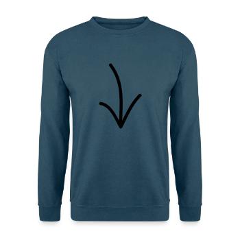 Das Kind bin ich! - Unisex Pullover - Meeresblau - Vorne - Alina (178cm) & Michal (187cm)