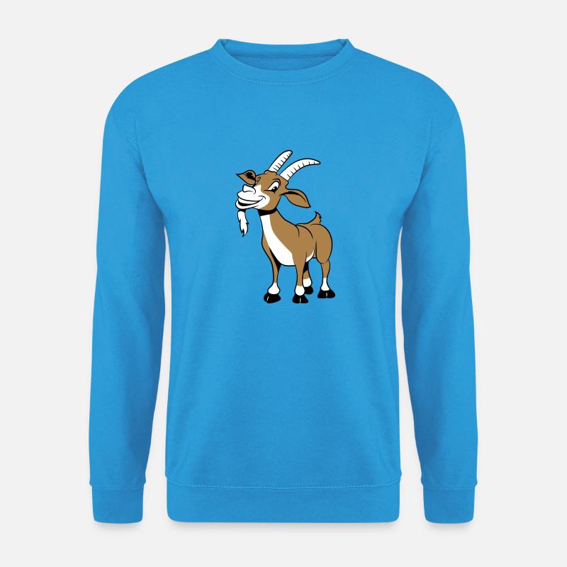 Ziege lachen nett - Unisex Pullover - Meeresblau