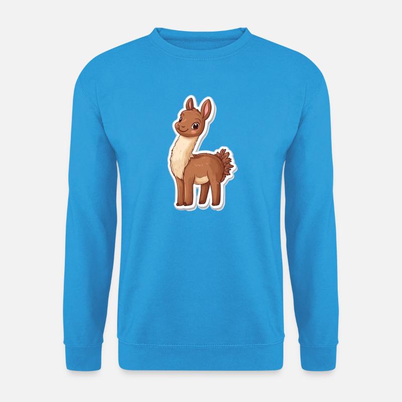 Lama Alpaka Llama Tier Geschenk - Unisex Pullover - Meeresblau