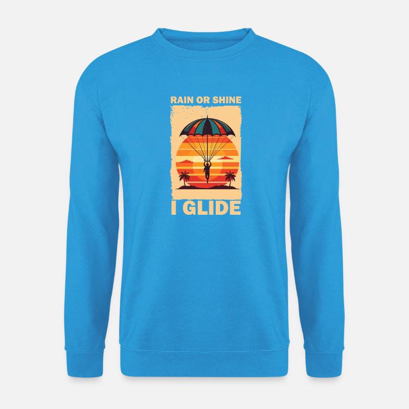 Sonnenuntergang mit Paraglider - Unisex Pullover - Meeresblau