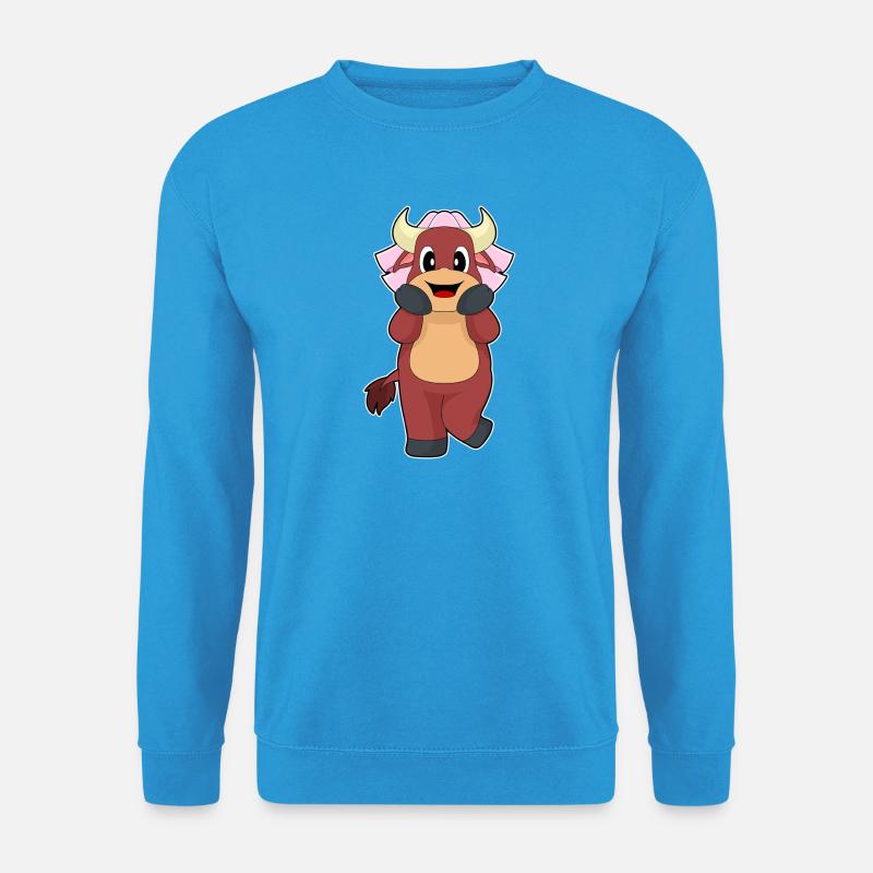 Stier Braut Schleier Hochzeit - Unisex Pullover - Meeresblau