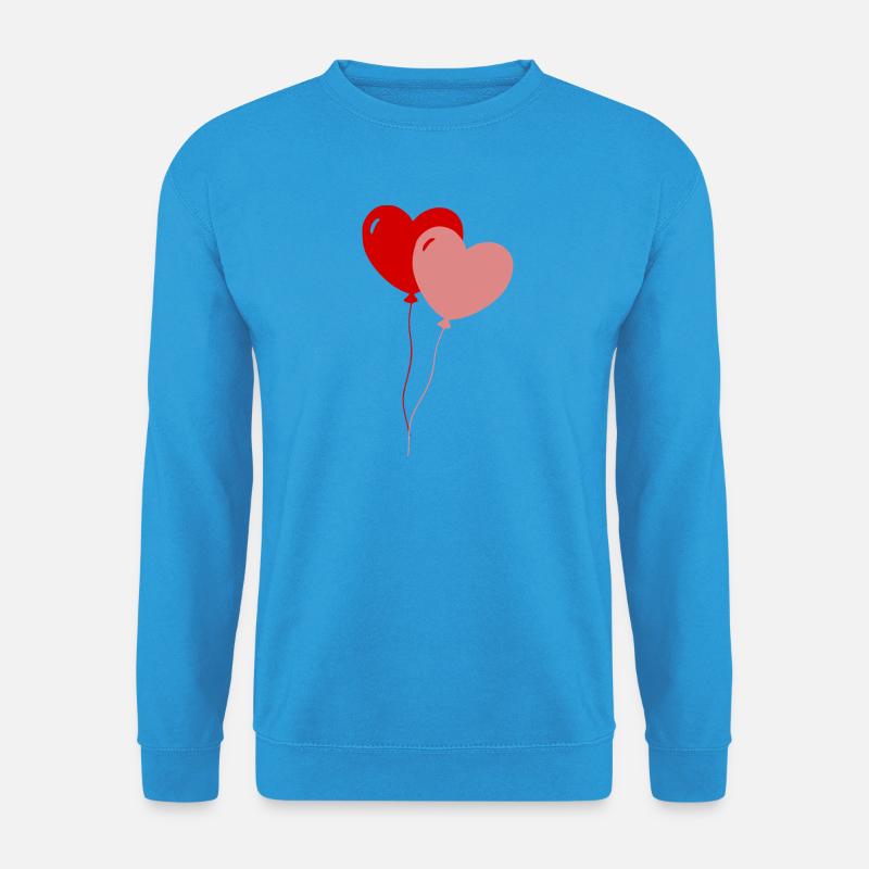 Herz-Luftballons - Unisex Pullover - Meeresblau