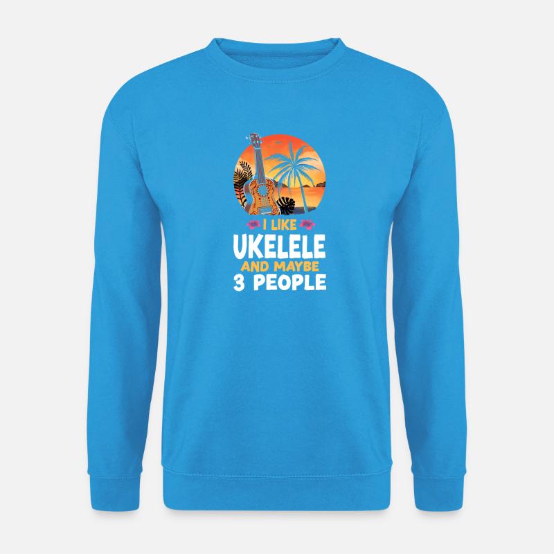 Hawaiian Ukulele Uke I Like - Unisex Pullover - Meeresblau
