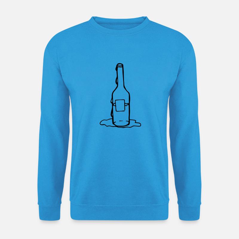 Flasche, Weinfalsche, Bar - Unisex Pullover - Meeresblau