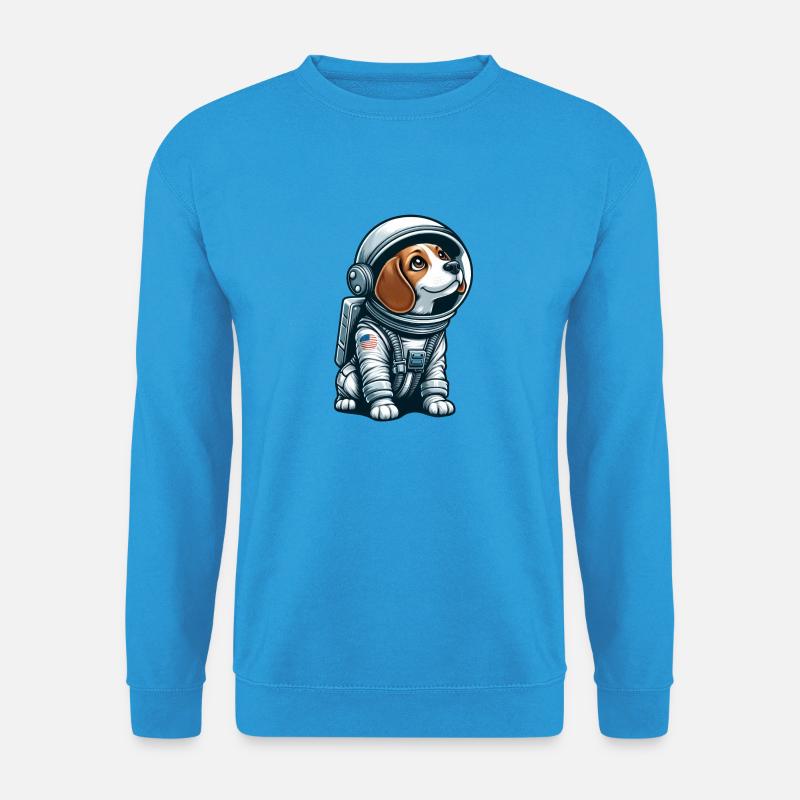 Beagle Astronaut im Weltall - Unisex Pullover - Meeresblau