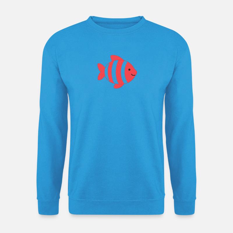 Fisch mit Streifen - Unisex Pullover - Meeresblau