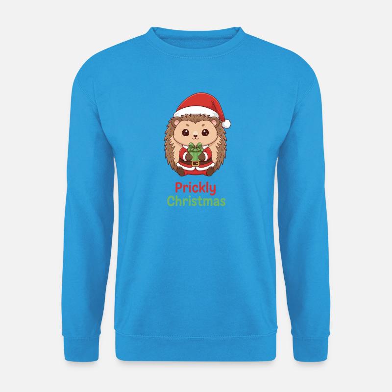 Stacheliger Weihnachtsigel - Unisex Pullover - Meeresblau