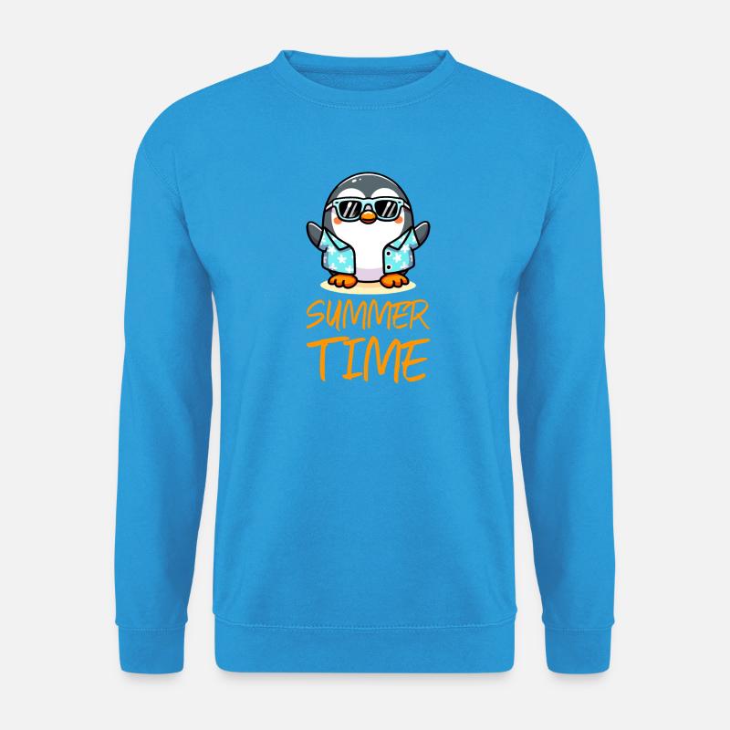 Pinguin Sommerzeit - Unisex Pullover - Meeresblau