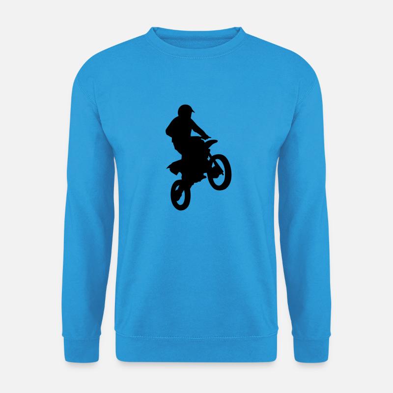 motorbike_stunt_b_1c - Unisex Pullover - Meeresblau