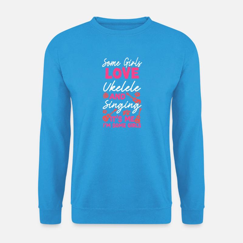 Hawaiian Ukulele Uke Girl Some - Unisex Pullover - Meeresblau