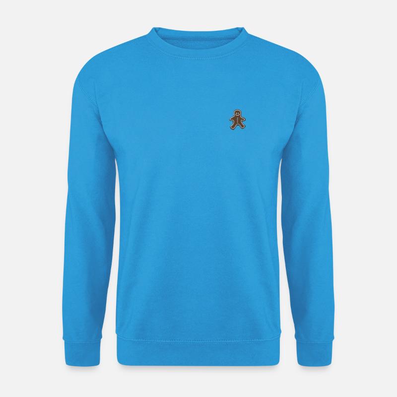 Lebkuchenmann bestickt - Unisex Pullover - Meeresblau