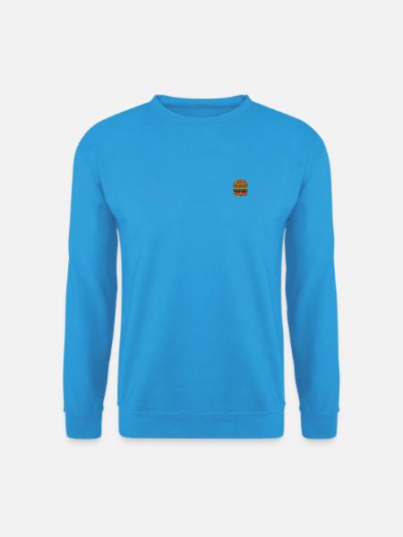 Burger bestickt - Unisex Pullover - Meeresblau