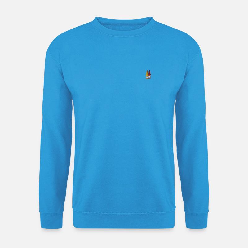 Ketchup und Senf bestickt - Unisex Pullover - Meeresblau