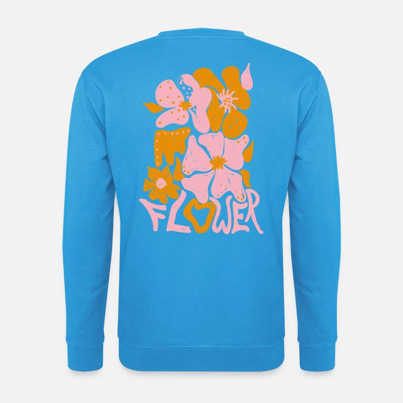 Flower pink - Unisex Pullover - Meeresblau