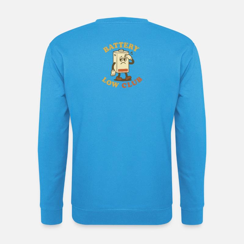 Schläger mit niedrigem Batteriestand - Unisex Pullover - Meeresblau