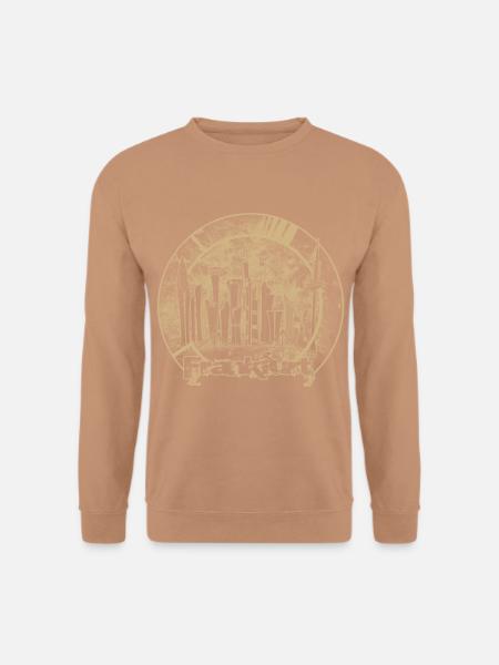 Frankfurt Skyline Rundbadge - Unisex Pullover - Mocca