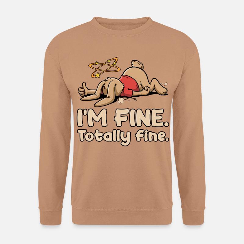 Exhausted rabbit with sarcastic saying - Unisex Sweatshirt - mocha