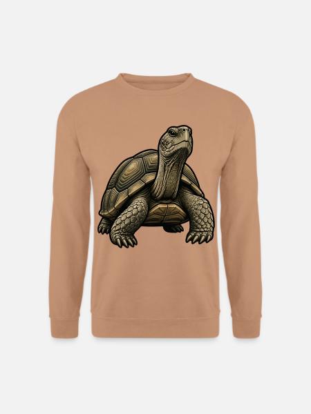 Stilisierte Landschildkröte - Unisex Pullover - Mocca