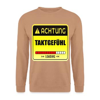 TANZEN TAKTGEFÜHL - Unisex Pullover - Mocca - Vorne - Alina (178cm) & Michal (187cm)