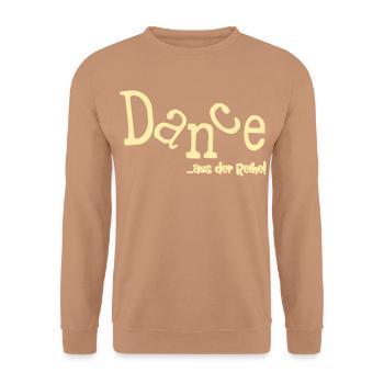 Tanzsprüche Tanzen Reihe - Unisex Pullover - Mocca - Vorne - Alina (178cm) & Michal (187cm)