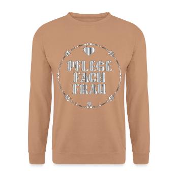 Abschied Pflegefachfrau - Unisex Pullover - Mocca - Vorne - Alina (178cm) & Michal (187cm)